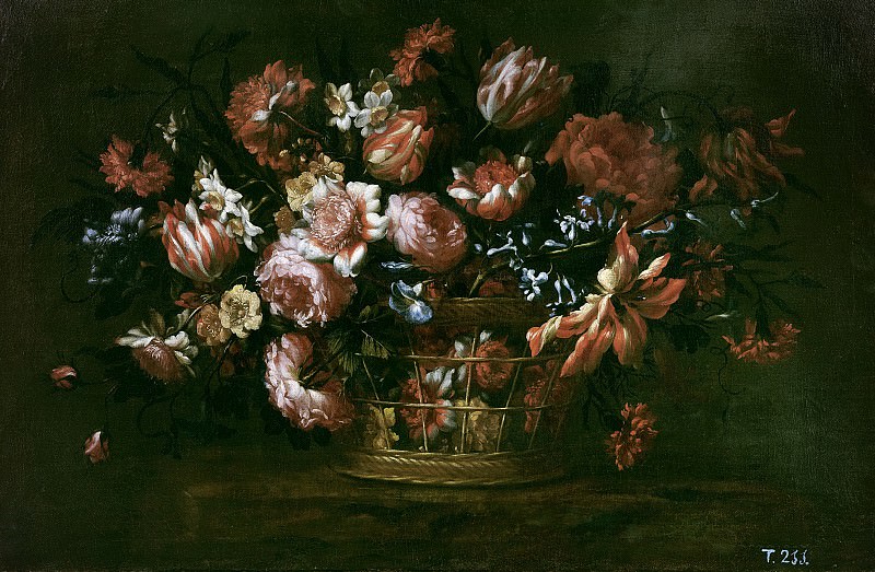 Pérez, Bartolomé -- Canasto de flores. Part 3 Prado Museum