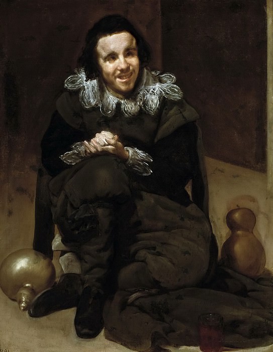 Velázquez, Diego Rodríguez de Silva y -- El bufón Calabacillas, llamado erróneamente Bobo de Coria. Part 3 Prado Museum