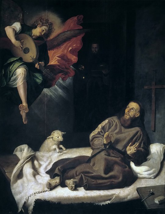 Ribalta, Francisco -- San Francisco confortado por un ángel músico. Part 3 Prado Museum