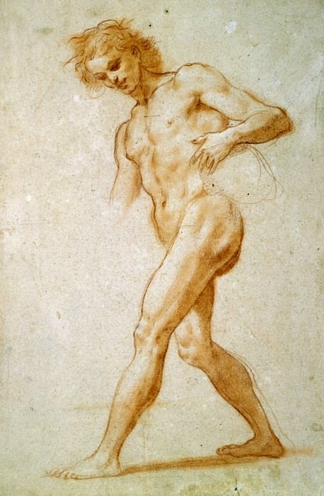Baldassare Franceschini called Il Volterrano A young Nude turned to the left and looking down 18613 172. European art; part 1