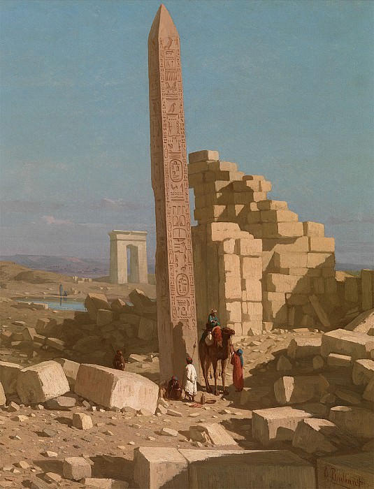 Claude Charles RUDHARDT The Obelisk of Thutmosis I in Karnak 79299 121. Европейская живопись; часть 1