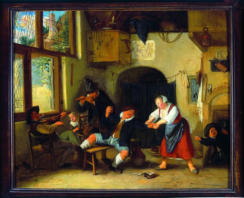 Cornelis Dusart The interior of an inn with peasants merry making 27880 276. Европейская живопись; часть 1