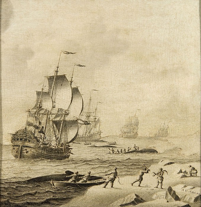 Adriaen van Salm Whaling in Rough Waters 27088 268. Европейская живопись; часть 1