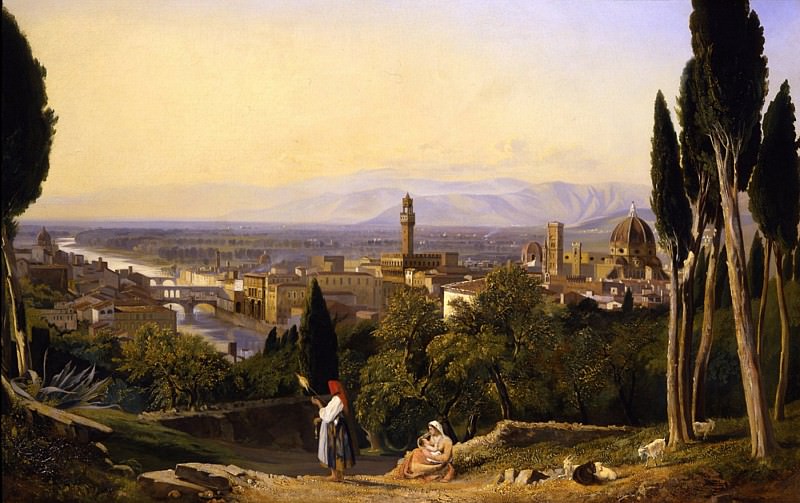 William James MГјller View of Florence and the River Arno from St Miniato 36736 184. часть 5 -- European art Европейская живопись