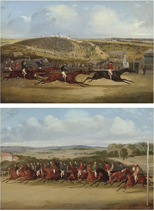 The Start of the1858 Epsom Derby; The finish of the 1858 Epsom Derby 18727 20. часть 5 -- European art Европейская живопись