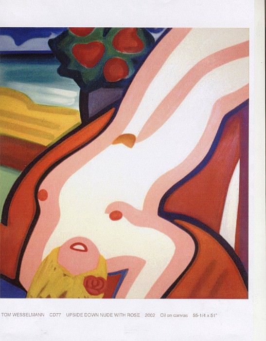 Tom WESSELMANN Upside down nude with rose 41139 1146. часть 5 - европейского искусства Европейская живопись