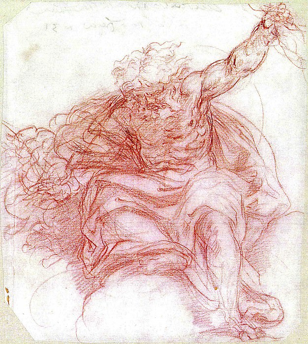 SIMONE CANTARINI Jupiter Hurling a Thunderbolt 11338 172. часть 5 - европейского искусства Европейская живопись