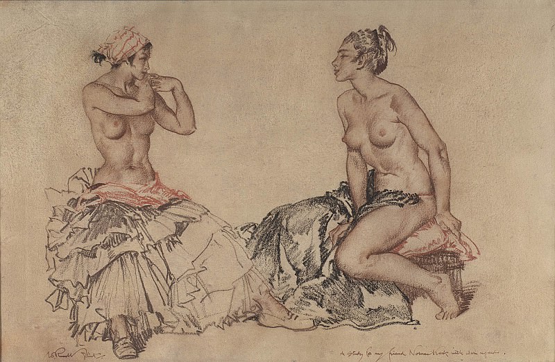 Сэр Уильям Рассел Флинт - Две дамочки. часть 5 - европейского искусства Европейская живопись
