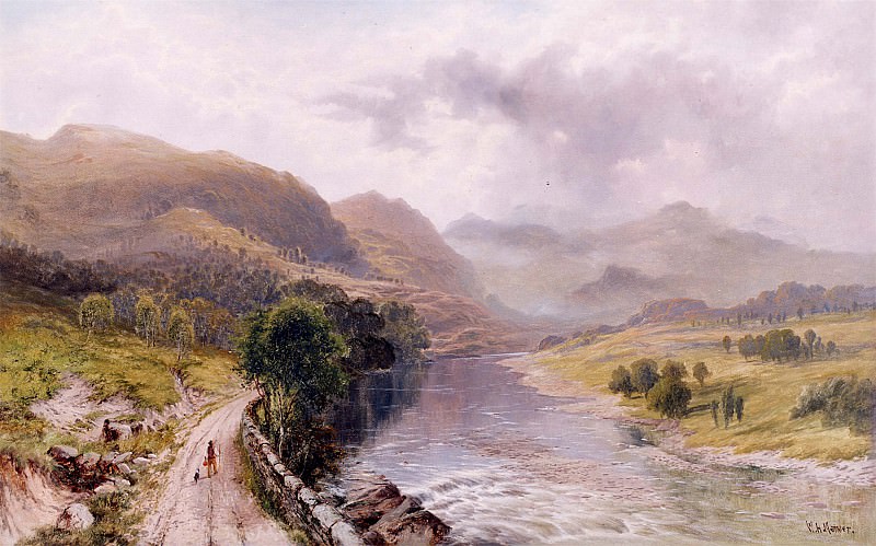 William H Mander A Welsh River Valley 12169 2426. часть 5 - европейского искусства Европейская живопись