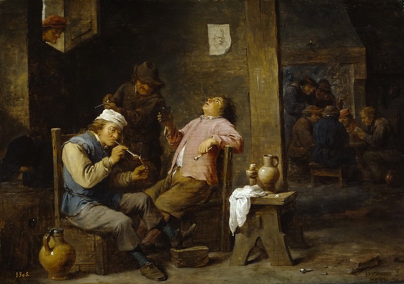 Teniers, David -- Fumadores y bebedores. Part 6 Prado Museum