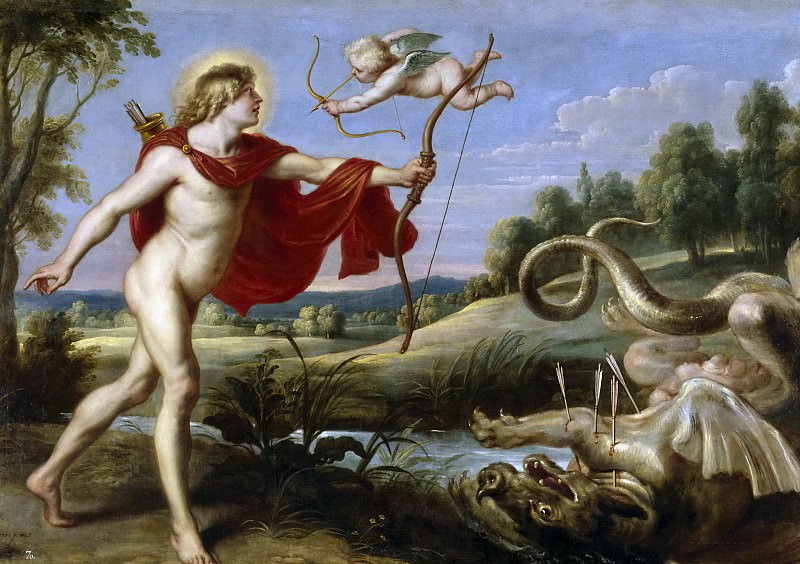 Vos, Cornelis de -- Apolo y la serpiente Pitón. Part 6 Prado Museum