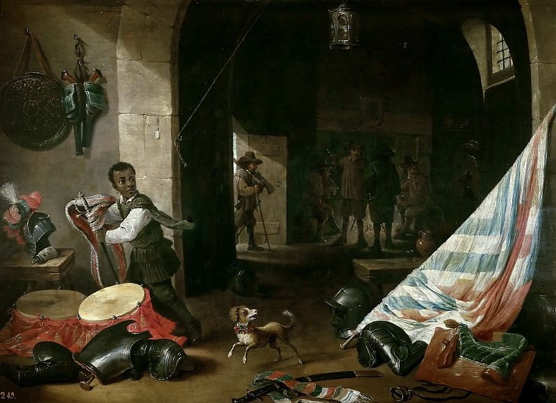 Teniers, Abraham -- Un cuerpo de guardia. Part 6 Prado Museum