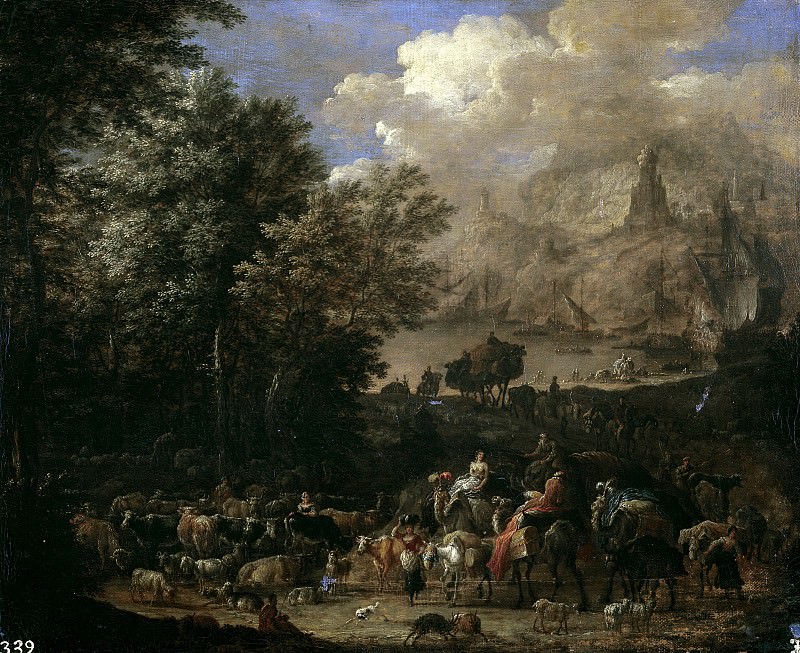 Meiren, Jan Baptist van der -- Viaje de Jacob. Part 6 Prado Museum