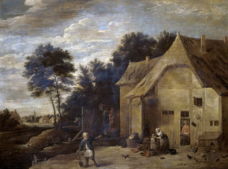 Teniers, David -- La casa rústica, Part 6 Prado Museum