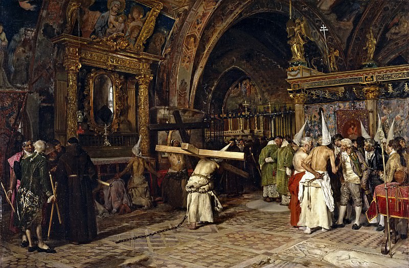 Jiménez Aranda, José -- Penitentes en la Basílica Inferior de Asís. Part 6 Prado Museum