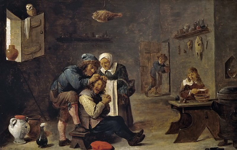 Teniers, David -- Operación quirúrgica. Part 6 Prado Museum