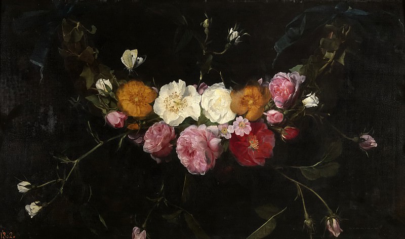 Seghers, Daniel -- Guirnalda de rosas. Part 6 Prado Museum