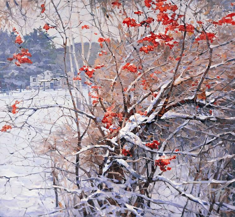 Первый снег Холст масло 150 х 175 см 1992 г. часть 2 - русских и советских худ Русские и советские художники