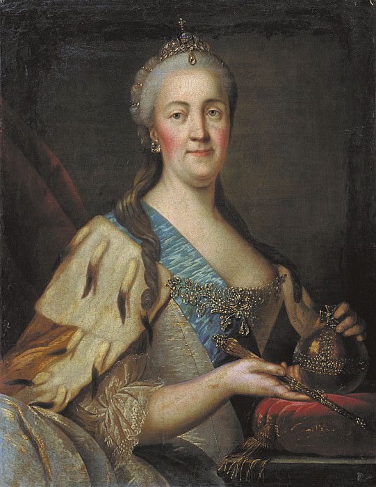 Портрет Екатерины II 1770 е. часть 2 - русских и советских худ Русские и советские художники