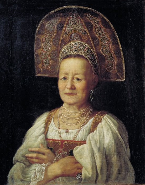 Портрет купчихи в кокошнике 1796. часть 2 - русских и советских худ Русские и советские художники