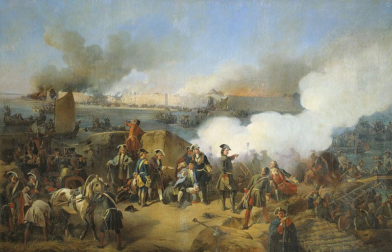 Штурм крепости Нотебург 11 октября 1702 года 1846 Холст масло 227х347 см. часть 2 - русских и советских худ Русские и советские художники