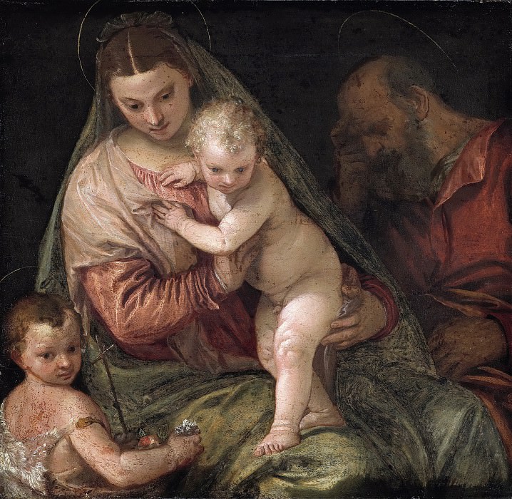 Паоло Веронезе -- Святое Семейство с маленьким Иоанном Крестителем, 1550-1575. Рейксмузеум: часть 4
