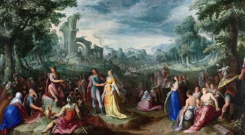 Карел ван Мандер -- Великодушие Сципиона. На заднем плане Аллегория на природе, 1600, Рейксмузеум: часть 4