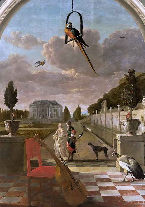 Ян Веникс -- Парк с загородным домом, 1670-1719. Рейксмузеум: часть 4