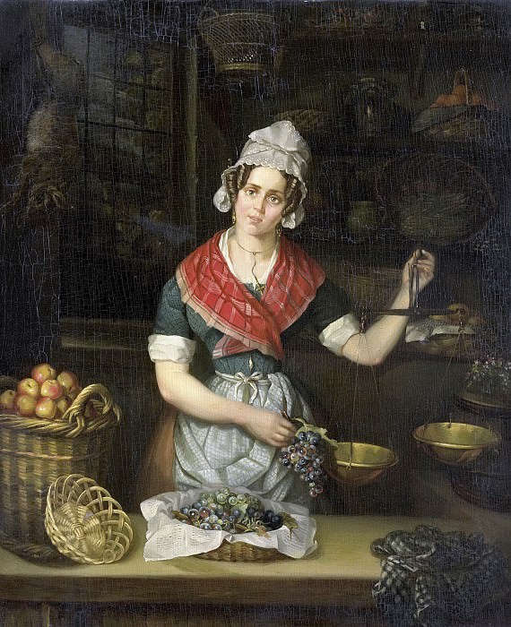 Хенриетта Кристина Темминк -- Торговка фруктами, 1840-1860. Рейксмузеум: часть 4