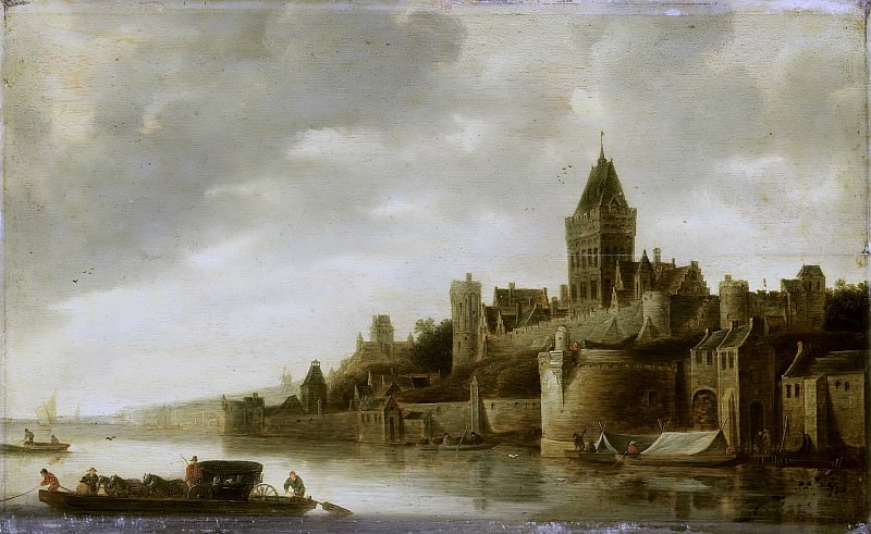 Hulst, Frans de -- Gezicht op het Valkhof te Nijmegen, 1645-1650. Rijksmuseum: part 4