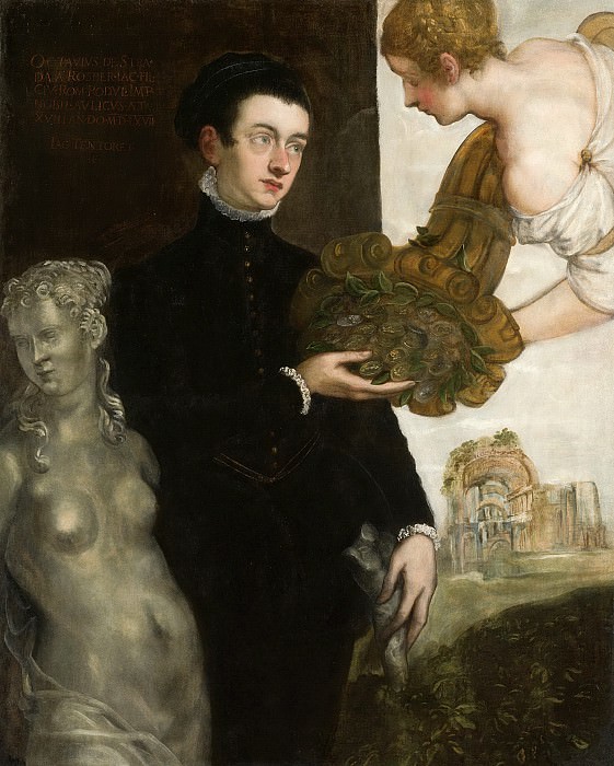 Tintoretto, Jacopo -- Portret van Ottavio Strada (1550-1606), 1567. Rijksmuseum: part 4