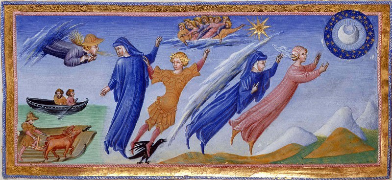 131 Paradise, First Sphere, The Moon – Dante and Beatrice visiting the inhabitants of the heaven of the moon, Divina Commedia