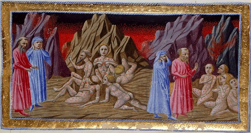 053 Eighth Circle - Dante and Virgil encountering the counterfeiters and forgers. Divina Commedia