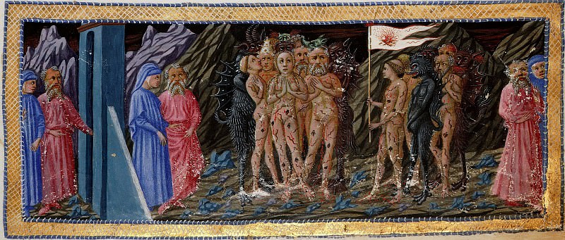 005 First Circle – Dante and Virgil in the limbo, Divina Commedia