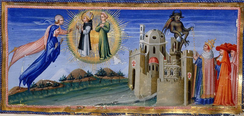 144 Dante and Beatrice encountering the spirit of Cunizza da Romano, Divina Commedia