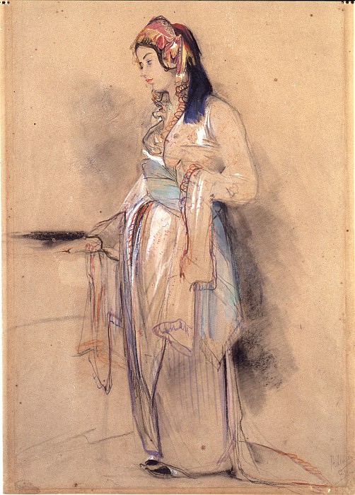 FREDERICK LEWIS RA A Young Woman from Bursa 47719 1765. часть 2 - европейского искусства Европейская живопись
