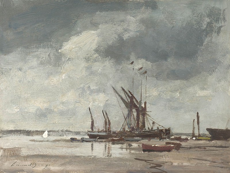 Edward Seago Thames barges at Pin Mill 30208 20. часть 2 -- European art Европейская живопись