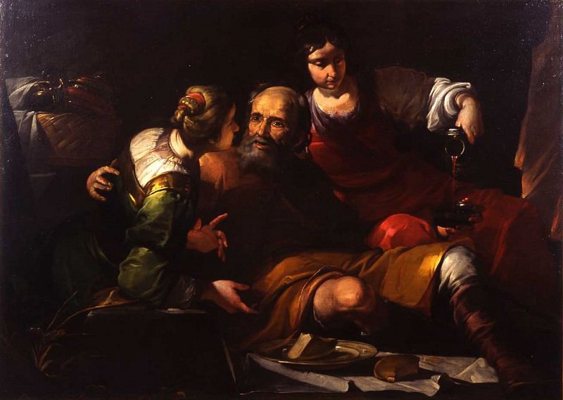 Gioacchino Assereto Lot and His Daughters 16688 203. часть 2 - европейского искусства Европейская живопись