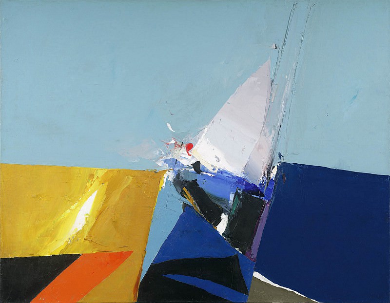 Дональд Хэмилтон Фрейзер - Пляжная композиция в синих и желтых тонах. часть 2 - европейского искусства Европейская живопись