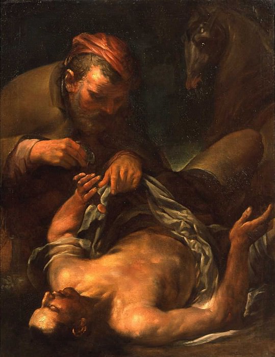 Giuseppe Maria Crespi called Lo Spagnolo The Good Samaritan. часть 2 -- European art Европейская живопись