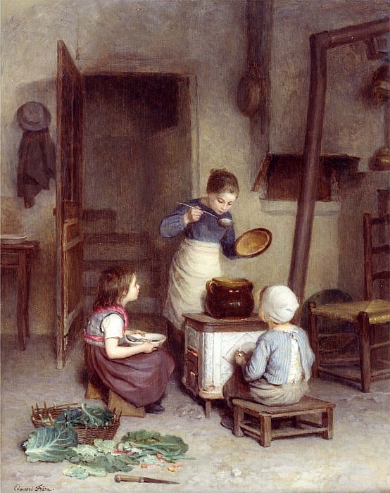 Edouard Frere The Young Cook. часть 2 -- European art Европейская живопись
