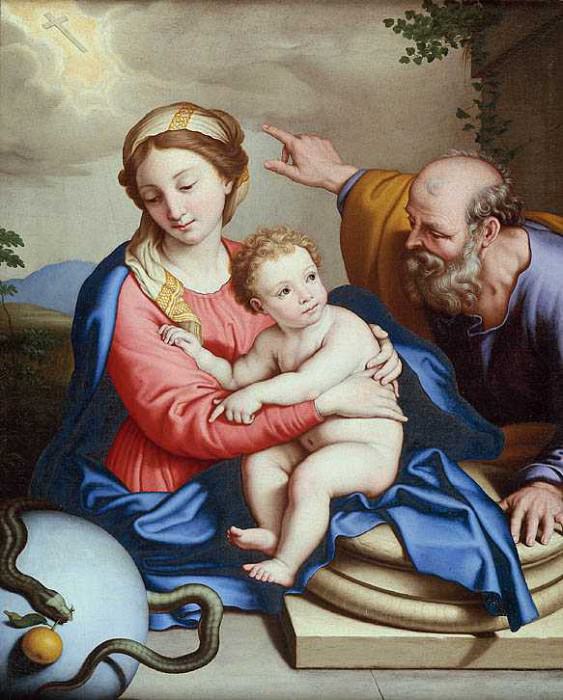 ДЖОВАННИ БАТТИСТА САЛЬВЕ ИЛЬ САССОФЕРРАТО - Святое семейство. часть 2 - европейского искусства Европейская живопись
