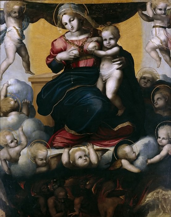 Machuca, Pedro -- La Virgen y las ánimas del Purgatorio. Part 5 Prado Museum