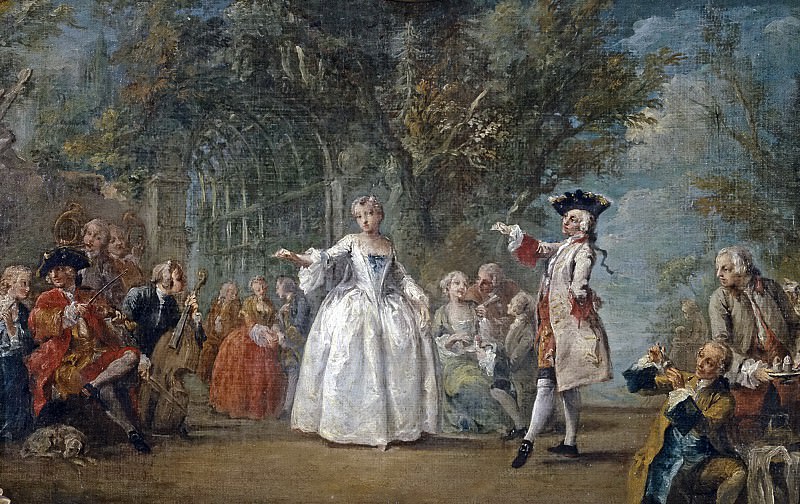 Flipart, Charles Joseph -- Fiesta en un jardín. Part 5 Prado Museum