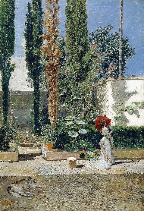 Fortuny Marsal, Mariano; Madrazo y Garreta, Raimundo de -- Jardín de la casa de Fortuny. Part 5 Prado Museum