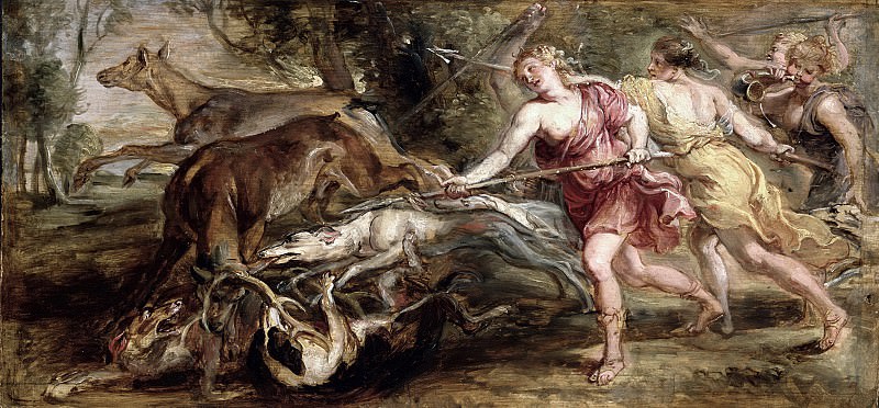 Rubens, Pedro Pablo -- Diana y sus ninfas cazando. Part 5 Prado Museum