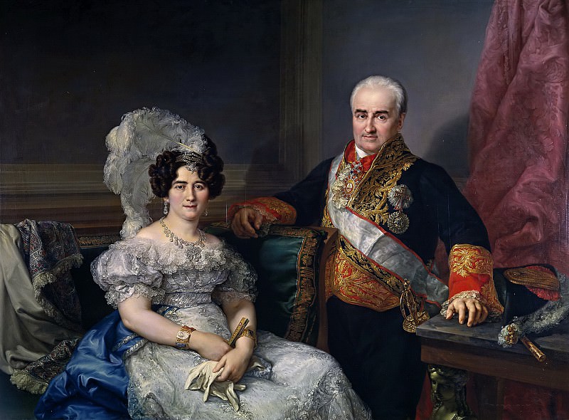 López Portaña, Vicente -- Antonio Ugarte y su esposa, María Antonia Larrazábal. Part 5 Prado Museum