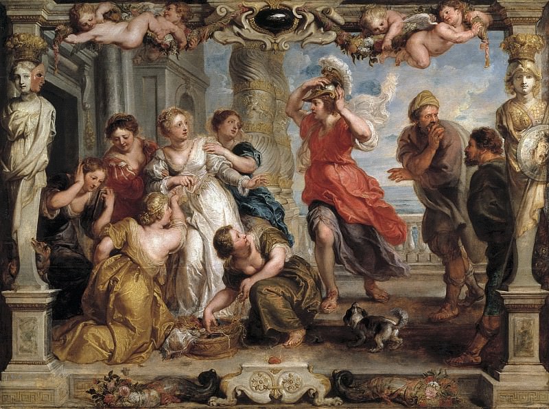 Rubens, Pedro Pablo (y taller) -- Aquiles descubierto por Ulises entre las hijas de Licomedes. Part 5 Prado Museum