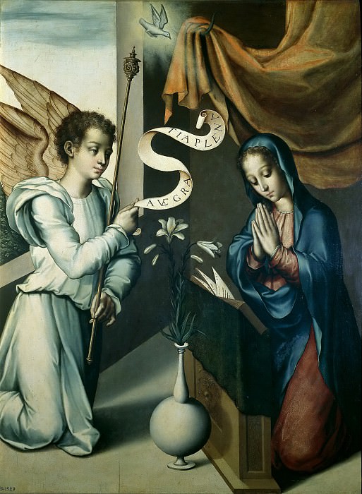Morales, Luis de -- La Anunciación. Part 5 Prado Museum