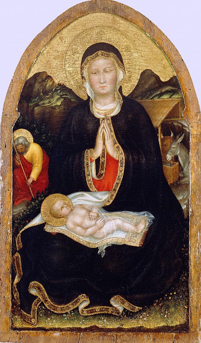 Gentile da Fabriano (c. 1370 Fabriano - 1427 Rome) - Nativity (72x42 cm) 1420-22. J. Paul Getty Museum